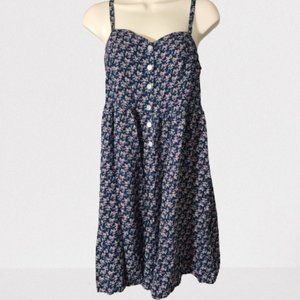 Vintage Energie Brand Navy Floral Print Ditsy 90's Button Up Romper